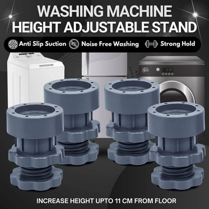 Washing Machine Vibration Pads, Floor Trays, Refrigerator Stand (4 Pcs Set)